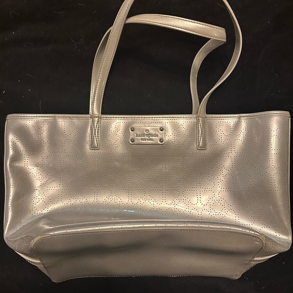 Kate Spade Metallic Silver Tote